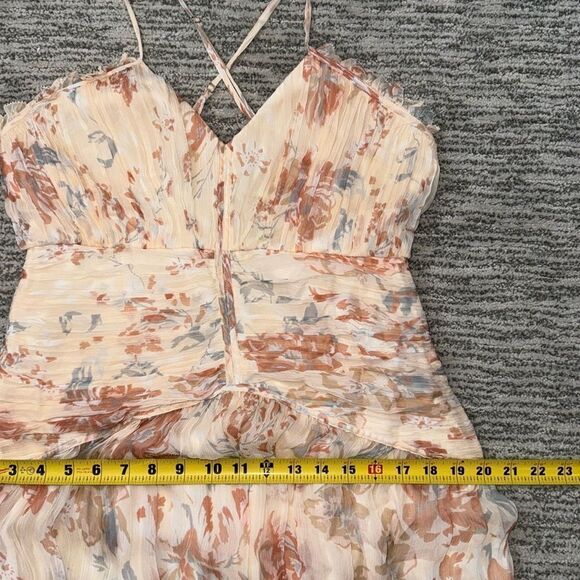 NWT Shona Joy Cross Front Midi Dress Blush/Multi Size 8 - Picture 10 of 13